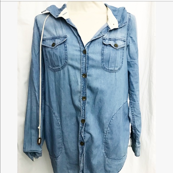 Anthropologie Jackets & Blazers - Anthropologie • Holding Horses • denim hoodie